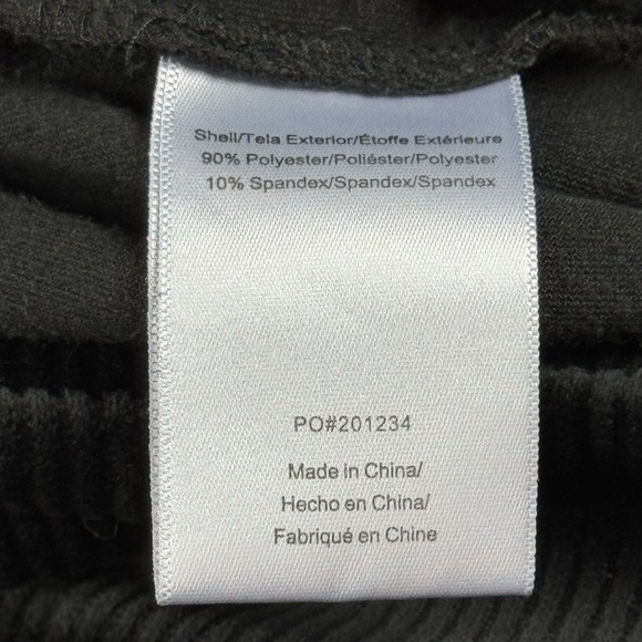 MODCLOTH Black Velvet Ribbed Stretchy Leggings Size Small - Picture 5 of 9